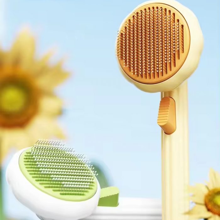 OEM Wholesale Sunflower Style Pet Grooming Brush Special Needle Comb